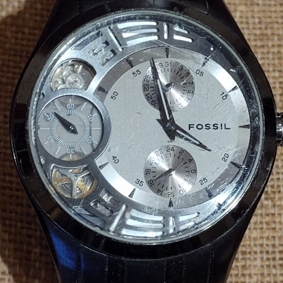 Fossil TWIST Automatic men's water resistant & Analog used wristwatch.ME-1012. - Picture 1 of 8